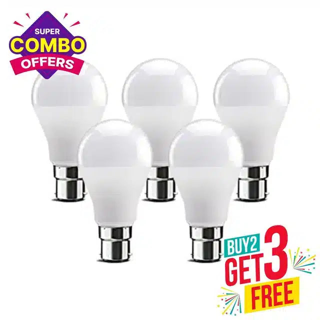 LED Bulbs (Pack of 5, White) (9 W)