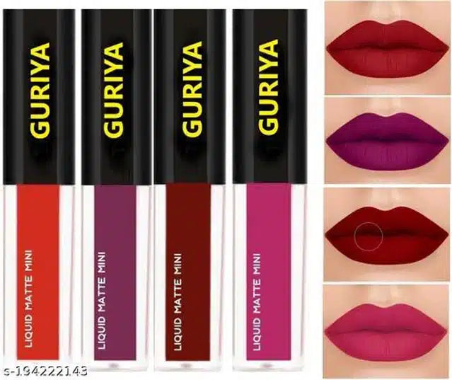 Liquid Matte Lipsticks (Multicolor, Pack of 4)