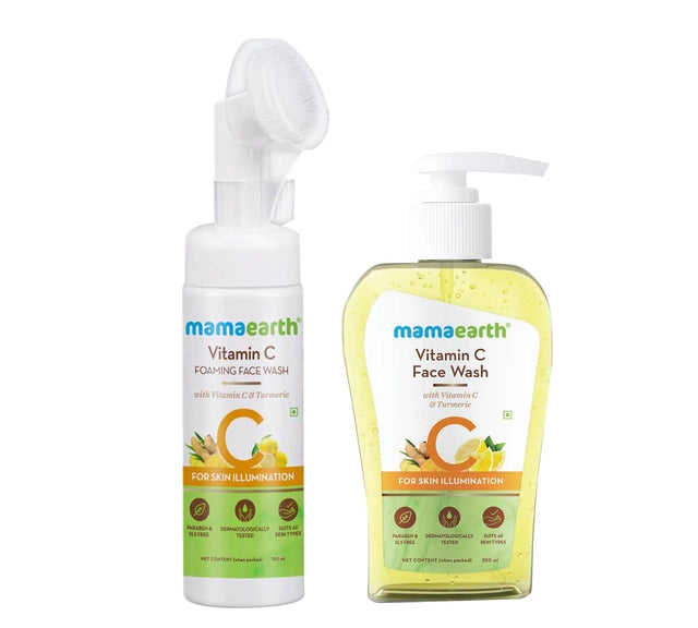 Mamaearth Vitamin C Foaming (150 ml) with Vitamin C Face Wash (250 ml) (Set of 2)